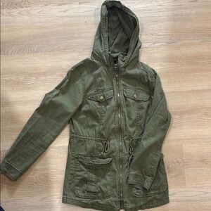 Olive Green Hooded Jacket